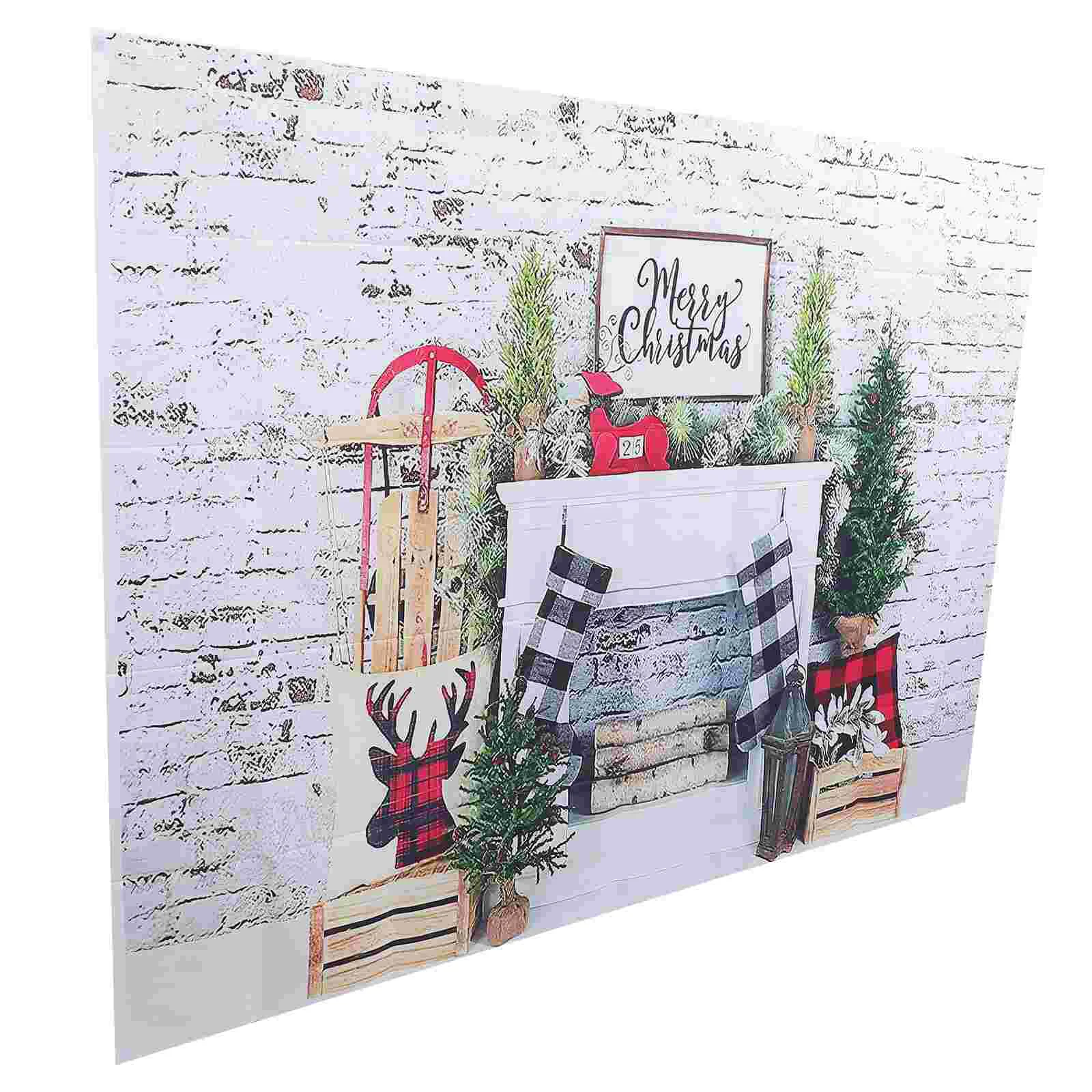 

1pc Christmas Theme Backdrop Wall Hanging Background Christmas Photo Backdrop