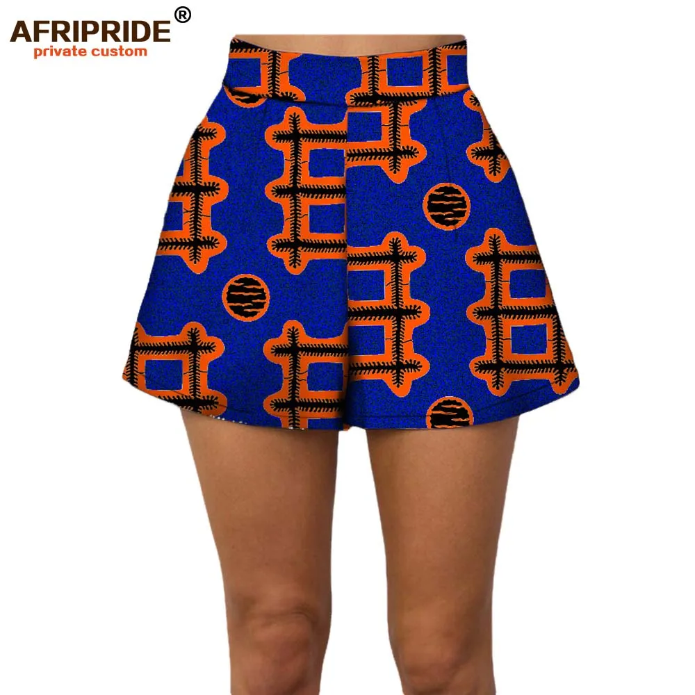 496 Летние женские пляжные шорты AFRIPRIDE индивидуальные повседневные короткие штаны хлопок батик принт Африканский A722108 - Цвет: 496