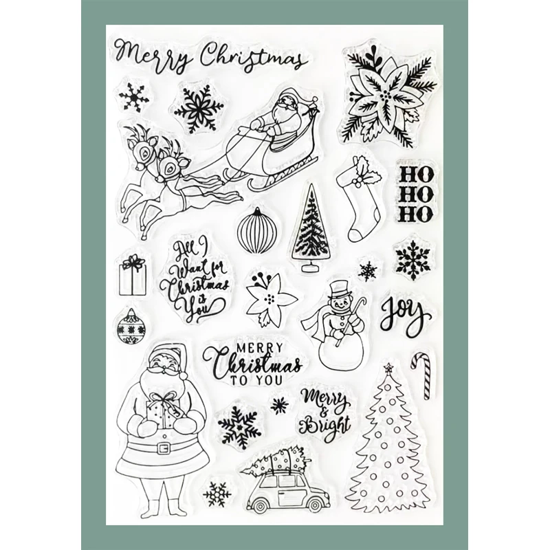 Рождественский подарок прозрачные штампы ZATWBS для скрапбукинга сделай