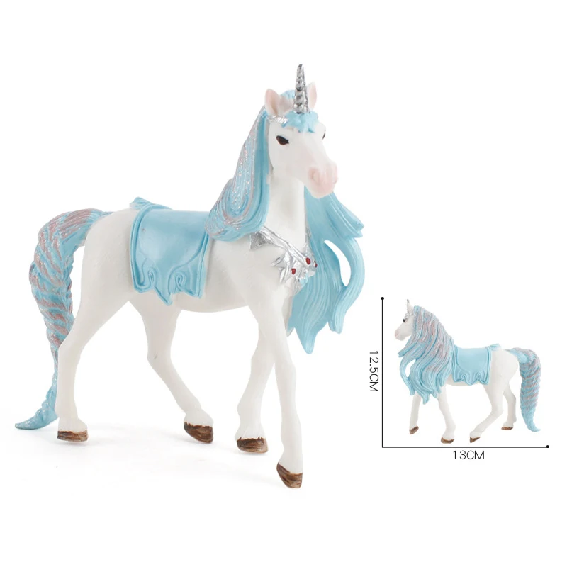 Имитация мини-животного модель единорога фигурка лошади дикие фигурки принцессы