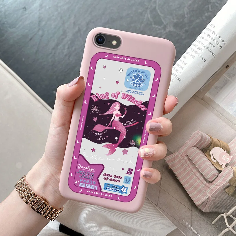 

Mermaid Princess Phone Case For iPhone XS XR XS Max 12 mini 11 pro max for iPhone 6S 7 8 Plus SE 2020 Soft Silicone Cover Fundas