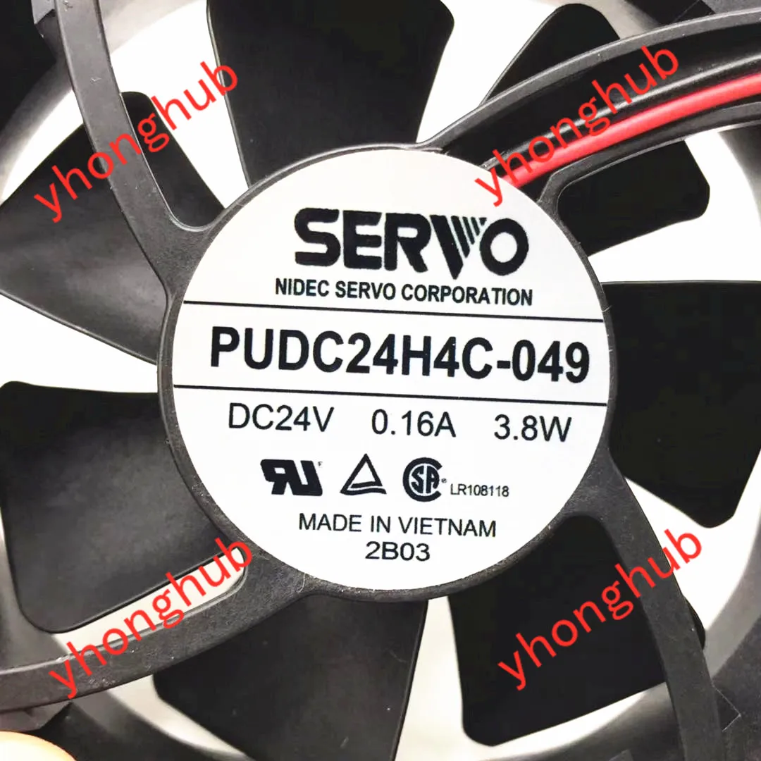 Сервопривод PUDC24H4C 049 DC 24V 0.16A 2 проводной 80X80X25mm Сервер вентилятор охлаждения|cooling
