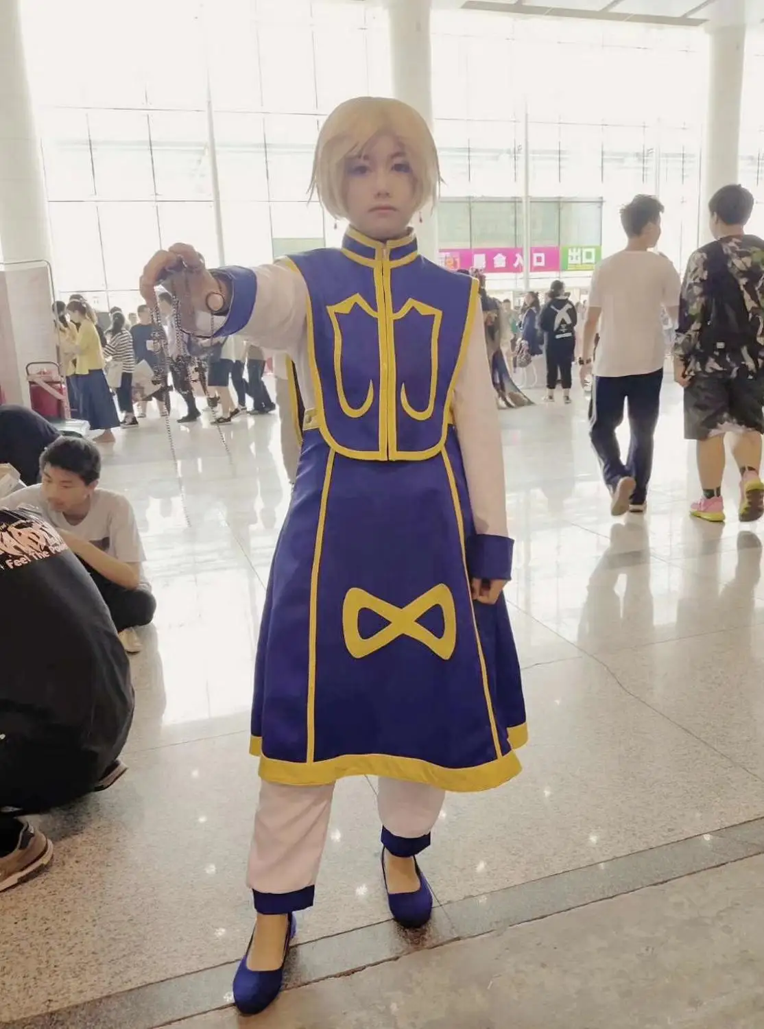 Аниме Hunter X Kurapika полный комплект униформы жилет для косплея + платье брюки костюм