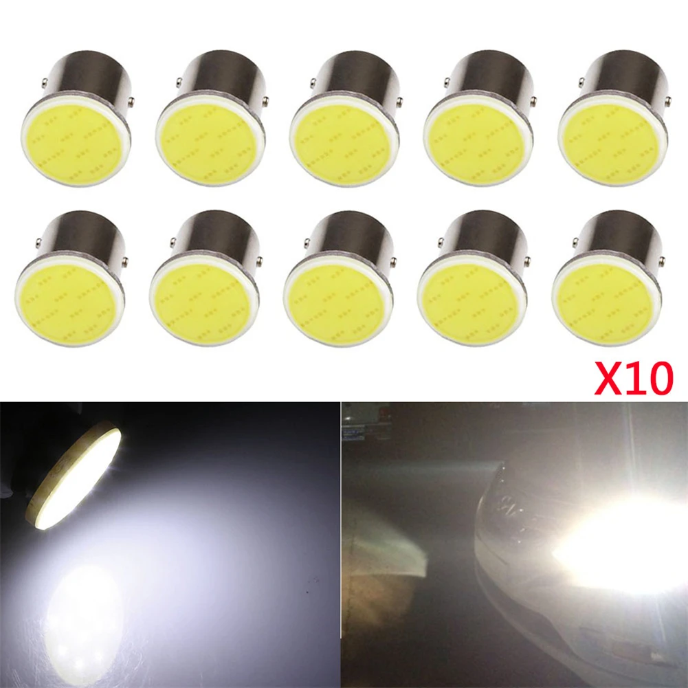 

20PCS COB 1157 BAY15D Car LED Light Signal Bulb COB Super Bright Auto Turn Tail Reverse Parking Brake Lamp 12V 12SMD 3W 50lm
