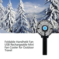 portable hand fan usb rechargeable foldable handheld mini fan cooler 3 speed adjustable cooling fan for outdoor travel wholesale