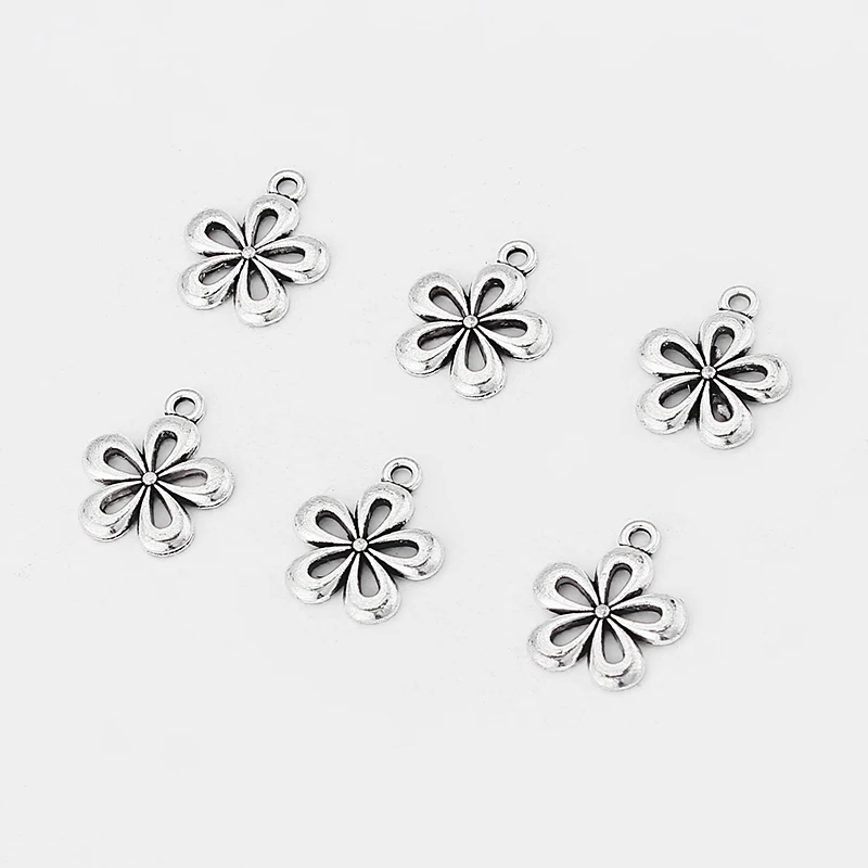 

20PCS Antique Hollow Cute Daisy Flower Charms for Jewelry Making Supplies Pendant DIY Handmade Necklace Bracelet Accessories
