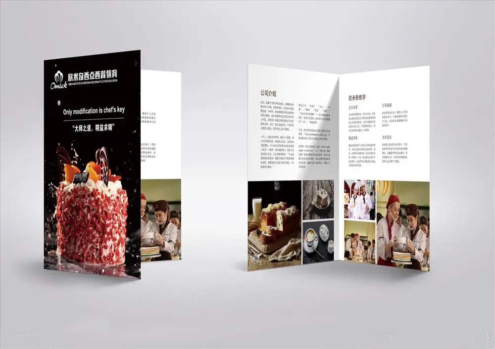 Лидер продаж заводская цена складная брошюра рекламная для печати трехслойная