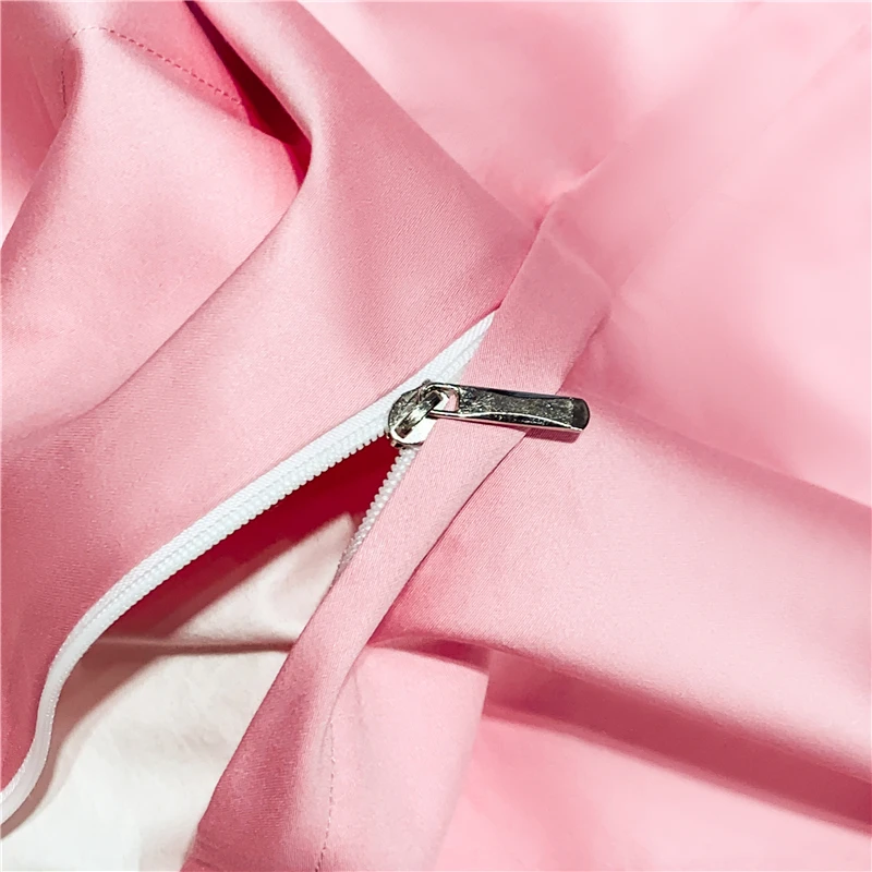 

Luxury Pink White Romantic Princess Wedding 1000TC Egyptian Cotton Bedding Set Lace Edge Duvet Cover Bed Sheet Pillowcase 4/7Pcs