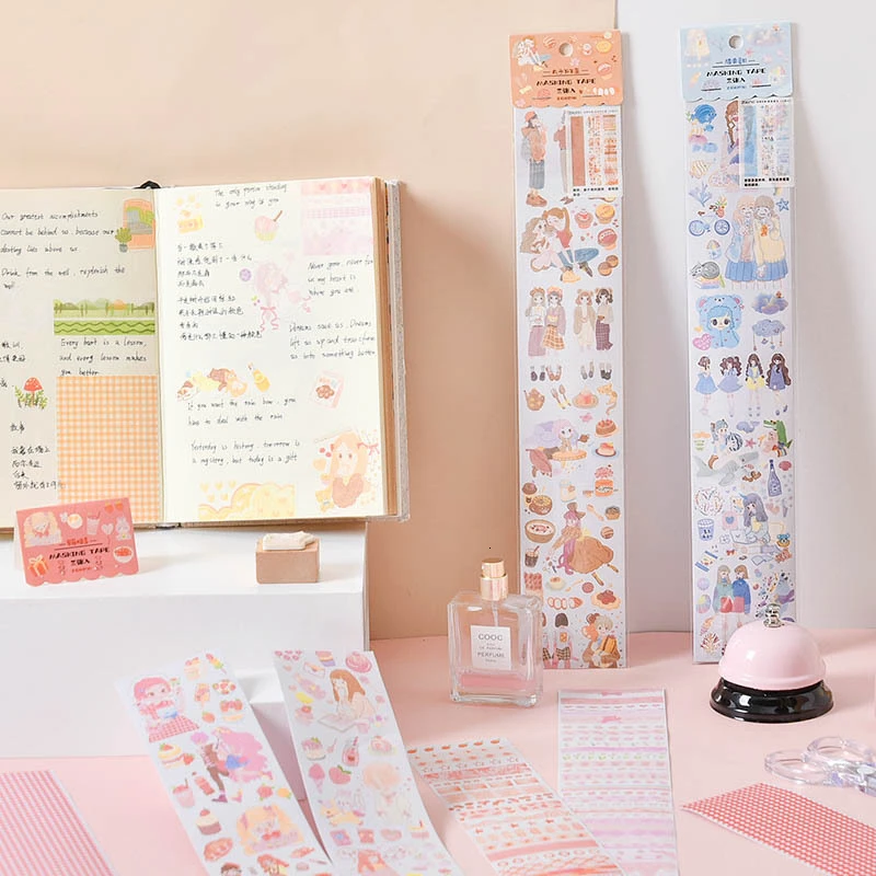 3 шт./лот цветные милые наклейки с героями мультфильмов Kawaii кот руководство