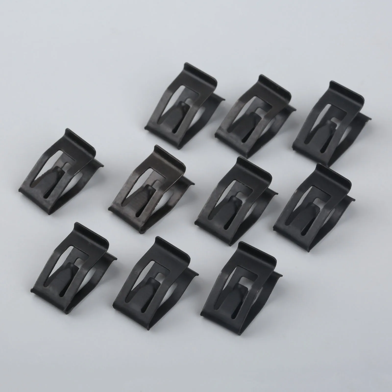 

10Pcs Set Car Fastener Clips Front Console Dash Dashboard Auto Trim Metal Retainer Black Rivet Fastener Clip For Ford Audi