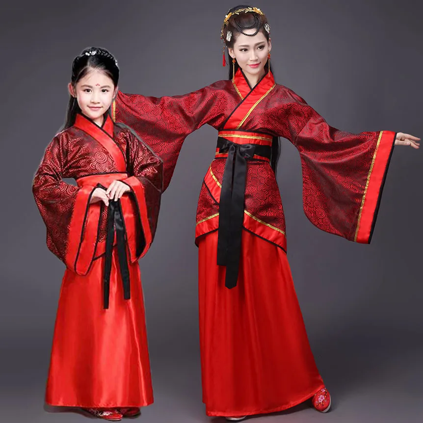 with hair accessory Новейшая модель; очаровательные для девочек одежда с рисунком дочь мамы подходящая друг к другу одежда праздничное платье принцессы для девочек в традиционном китайском год Костюмы - Цвет: with hair accessory