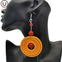 ukebay new handmade luxury drop earrings women statement earring 6 colors rubber jewelry earrings pearl accessories for party