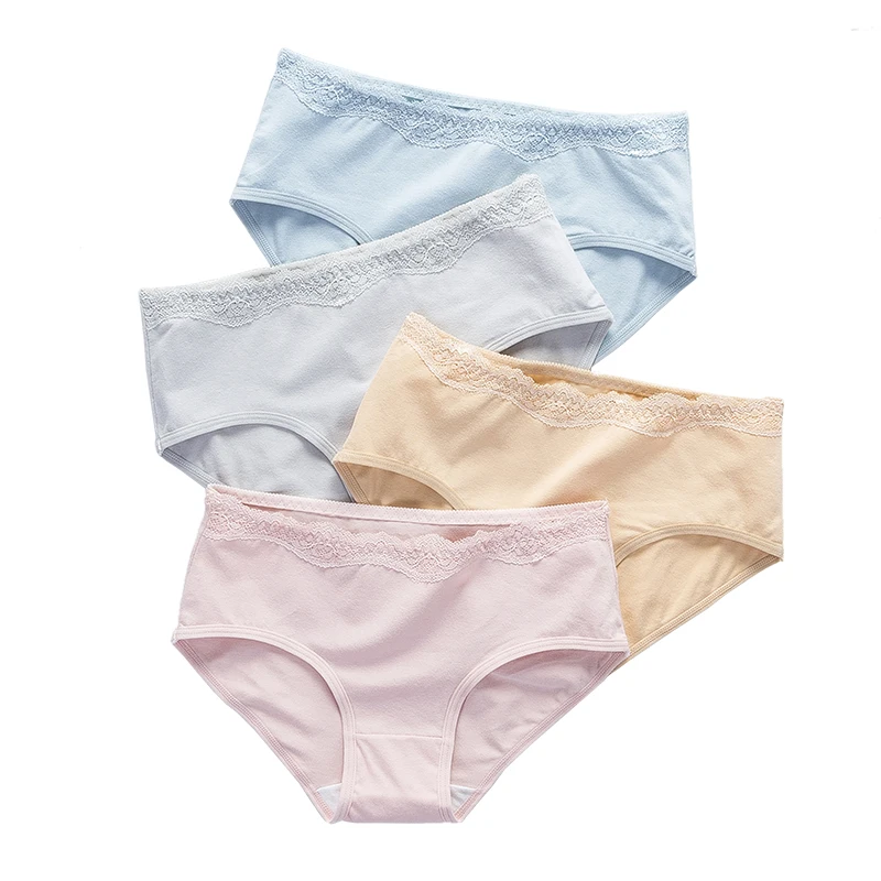 M-XL сексуальные хлопковые дышащие женские трусики кружевное нижнее белье со