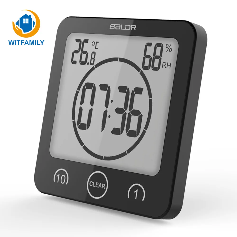 Настенные часы на присоске с настенной росписью водонепроницаемые таймером и