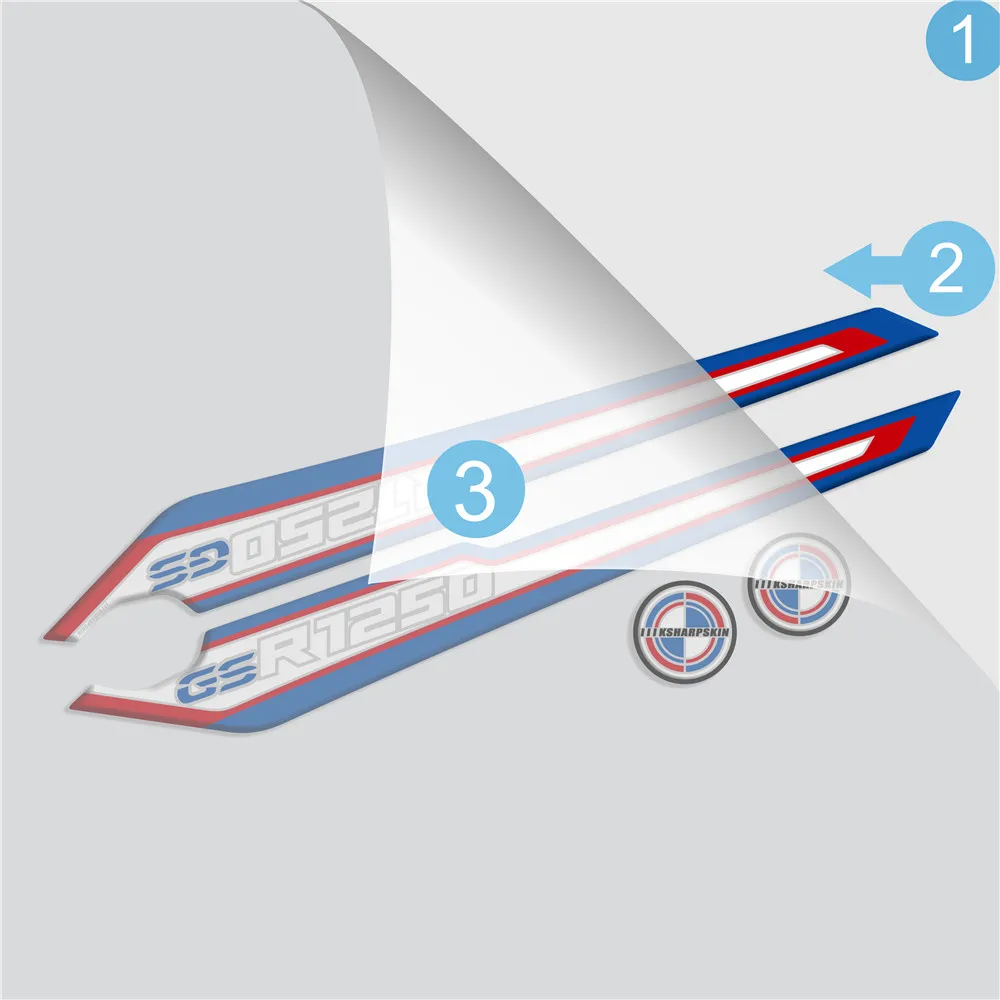 

For BMW R1250GS R1250 GS 2018 2019 2020 LOGO Motorcycle Front Fairing Sticker Beak Paint Protective Protector Decals Stickers