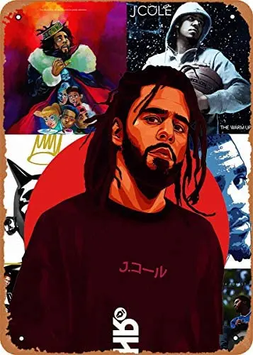 Настенный плакат Rapper j Cole металлический жестяной знак 8x12 дюймов винтажный Ретро