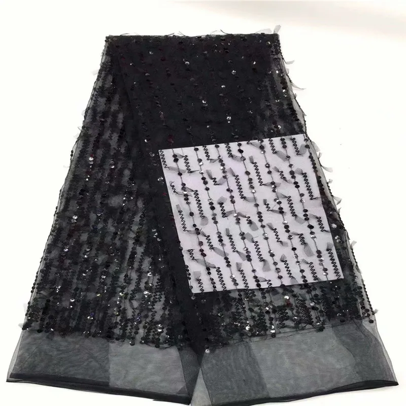 2019 gold Latest Designs African Lace Fabric French Net With white Sequins High Quality Beaded Tulle | Дом и сад