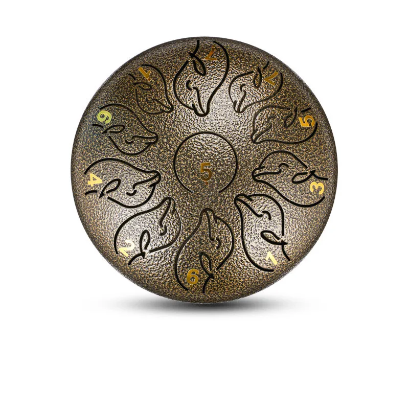 

6 "11 tone steel drum empty color empty worry-free hand disc drum instrument children's toys beginner dolphin