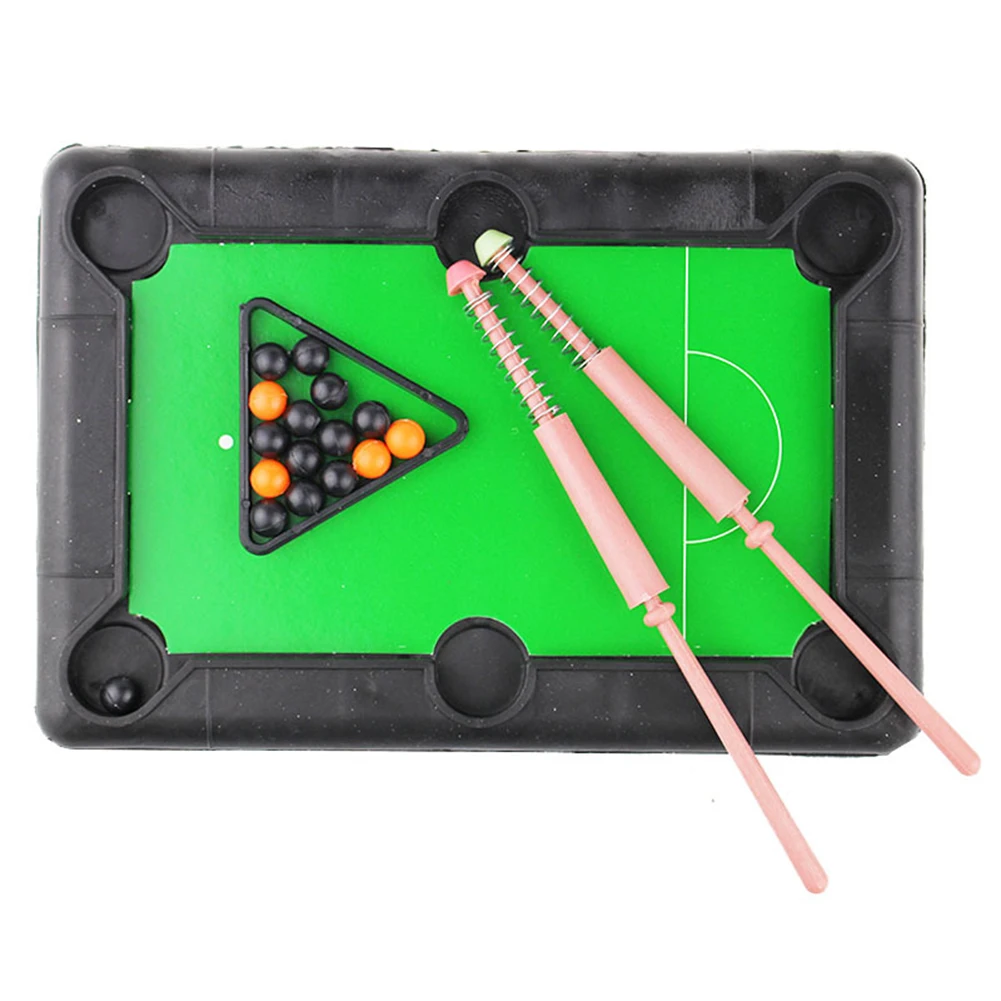 

19x12cm Mini Tabletops Pool Table Funny Children Mini Table Billiard Pool Simulation Portable Desktop Toy Set Fun Entertainment