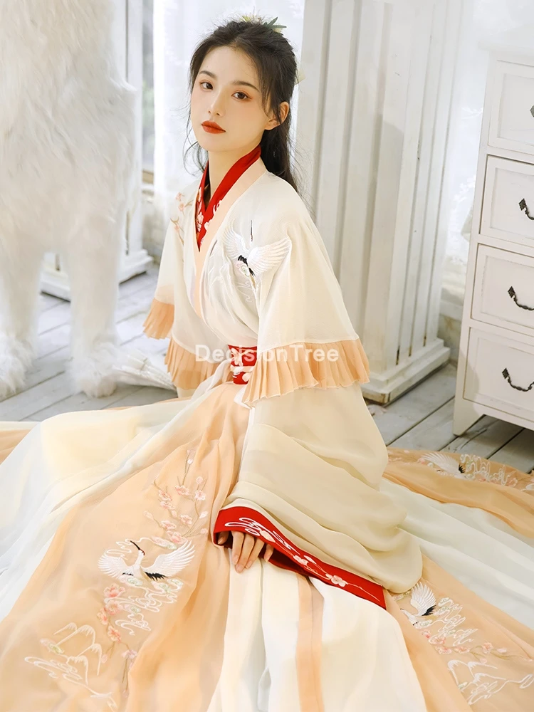 2021 Восточная женщина китайские традиционные костюмы hanfu в ретро стиле для танцев