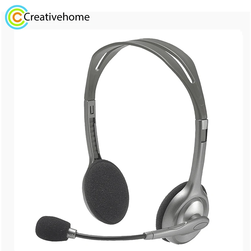 

Logitech H110 Computer Headsets Microphone Multifunction Stereo Noise Reduction Office Dual 3.5mm Audio Plugs Stereo headset