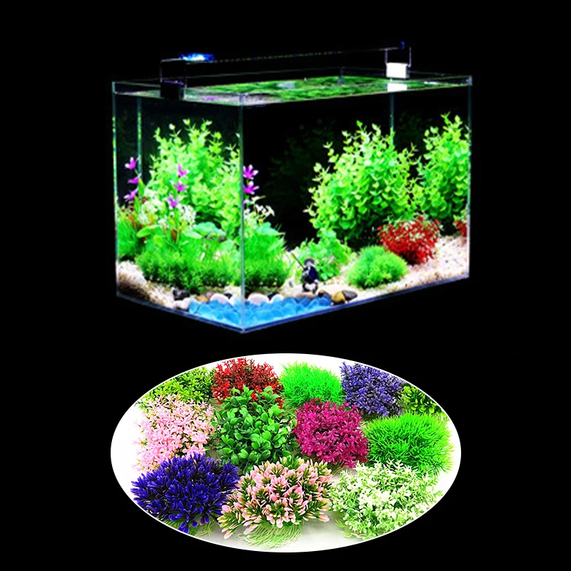 

1PC Aquarium Decoration Water Grass For Fish Tank Plastic Plants Lanscaping Ornaments