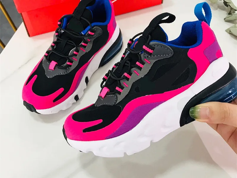 Оригинальная детская обувь 270 React 2019 для мальчиков и девочек большие детские