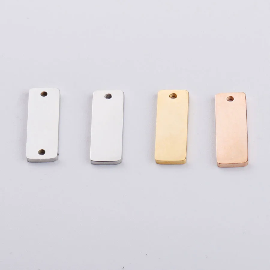 

5pcs 6*18mm Mirror Polish Pendant Blank Rectangle Charm Handmade for Necklace/bracelet DIY Women Jewelry Making Stainless Steel