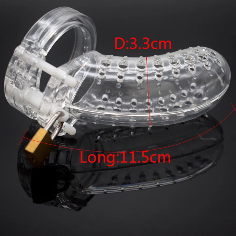 Мужское длинное пластиковое кольцо на пенис клетка целомудрия для пениса