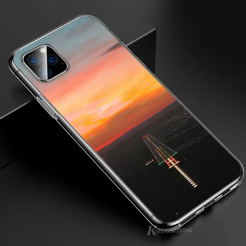 Прозрачный ТПУ чехол самолет для iPhone 11 11Pro XS MAX XR X 8 7 6S 6 Plus 5S чехол для телефона