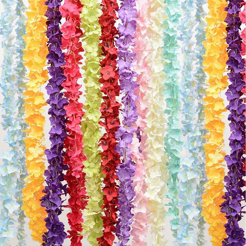 Новая искусственная шелковая цветочная гирлянда висячая в виде листьев Вистерии