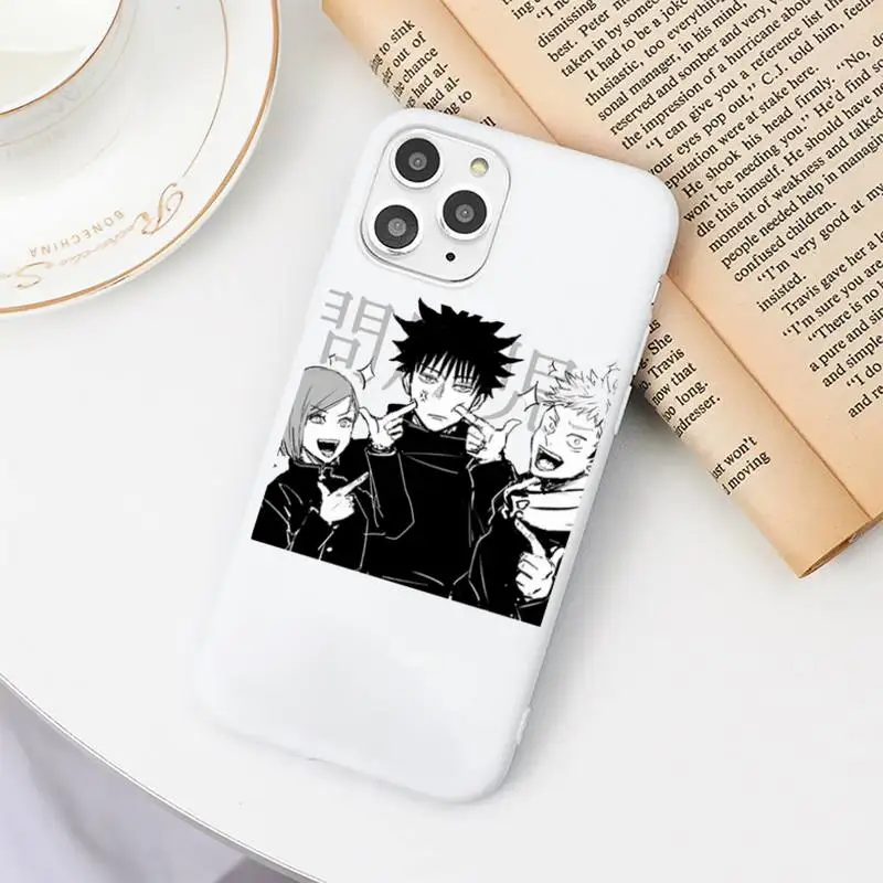 

Japanese Anime Jujutsu Kaisen brand Phone Case funda Candy Color for iPhone 11 12 mini pro XS MAX 8 7 6 6S Plus X SE 2020 XR