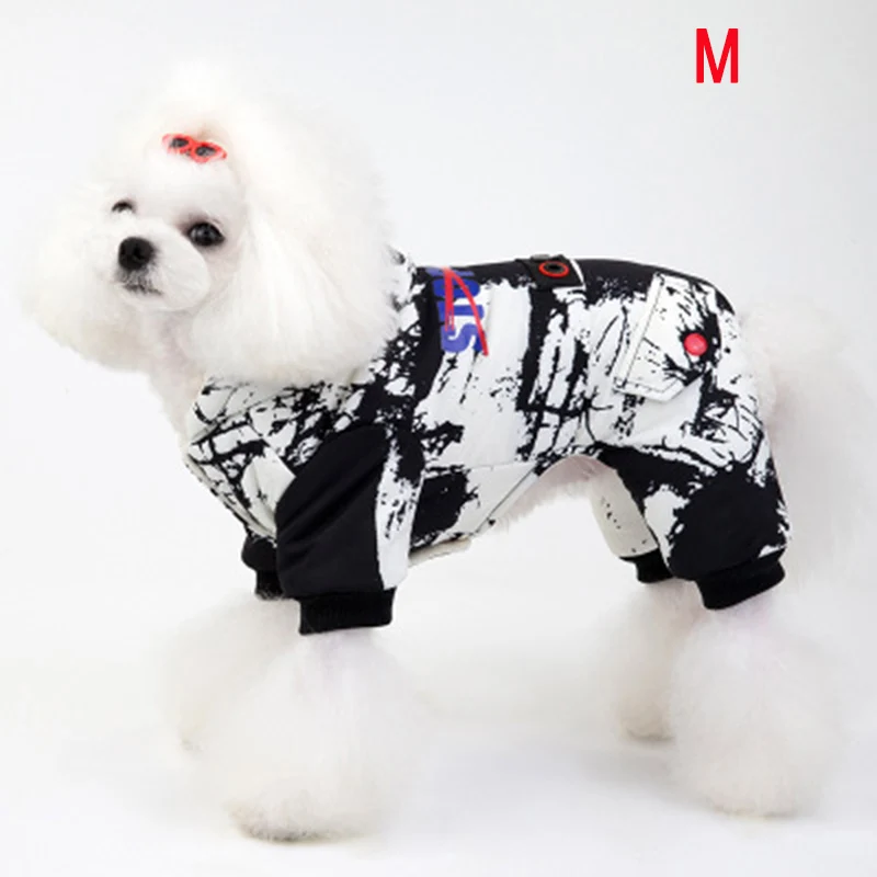 

Cute Pet Cats Dog Puppy Cotton Clothes Costumes Suit Cosplaying Print 4-Legged Jumpsuit TT-best