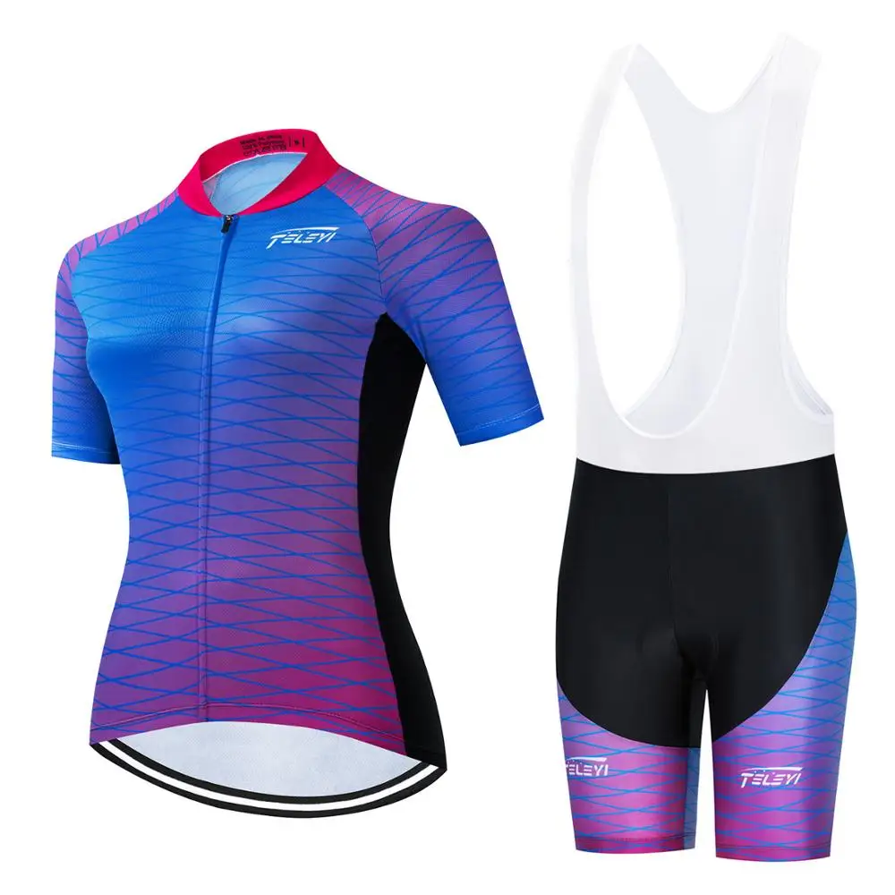 

Team Cycling Jersey Women Short Sleeve Suit Breathable fabric Summer Mountain Bike Road Bike Shirt