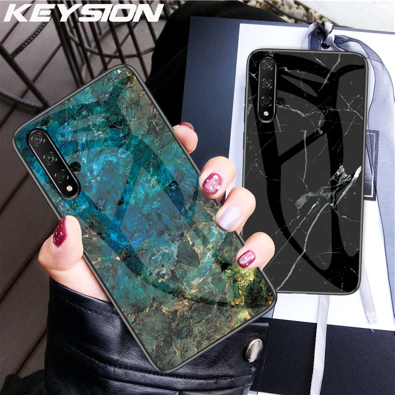 Чехол KEYSION из закаленного стекла для Huawei и Honor цвета на выбор|Бамперы| |