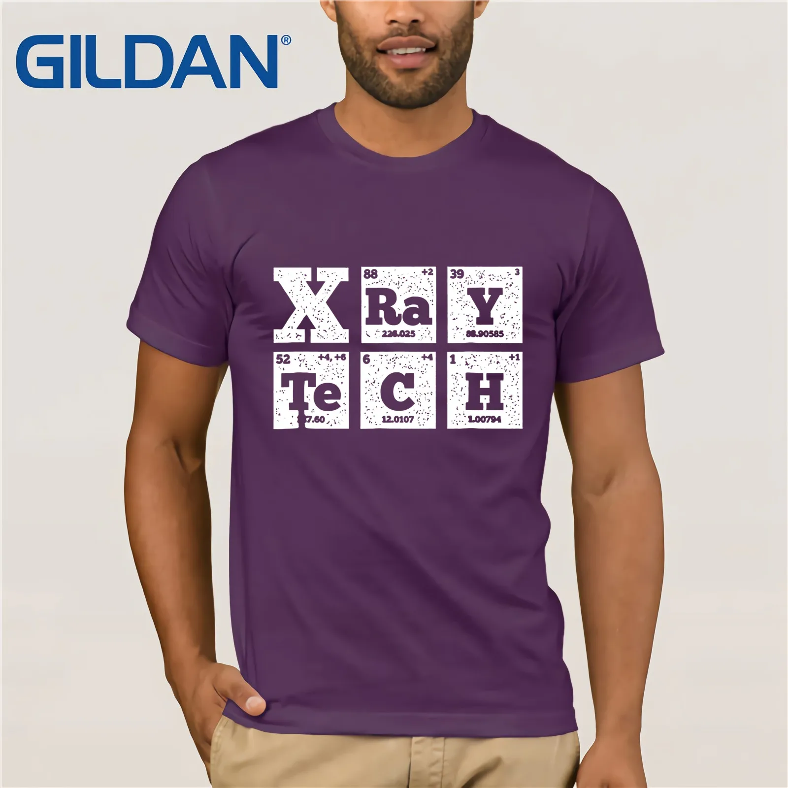 Periodic Table Radiologist Xray T-SHIRT Men's Short Sleeve T-Shirt Funny Tees Cotton Tops T Shirt Tee Present | Мужская одежда