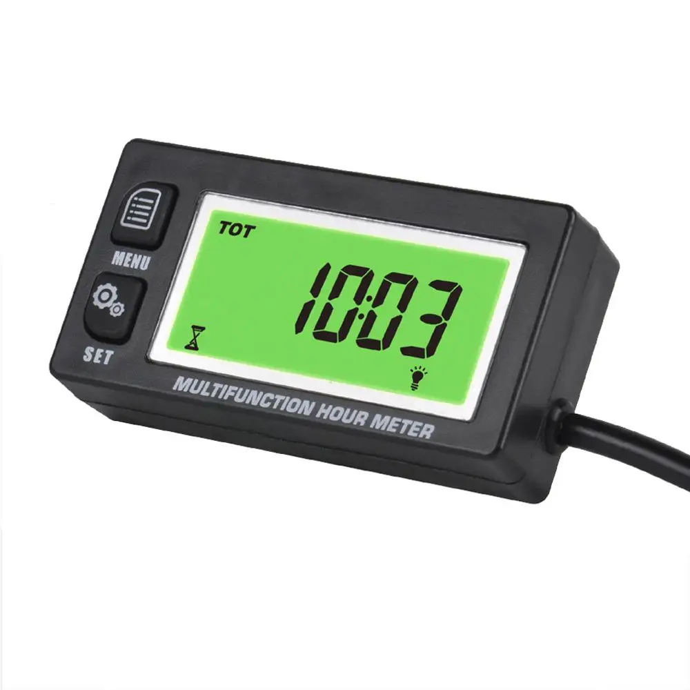 

Inductive Temperature TEMP METER Thermometer Tachometer Max RPM Recall HOUR METER for UTV Motorcycle ATV Marine Boat