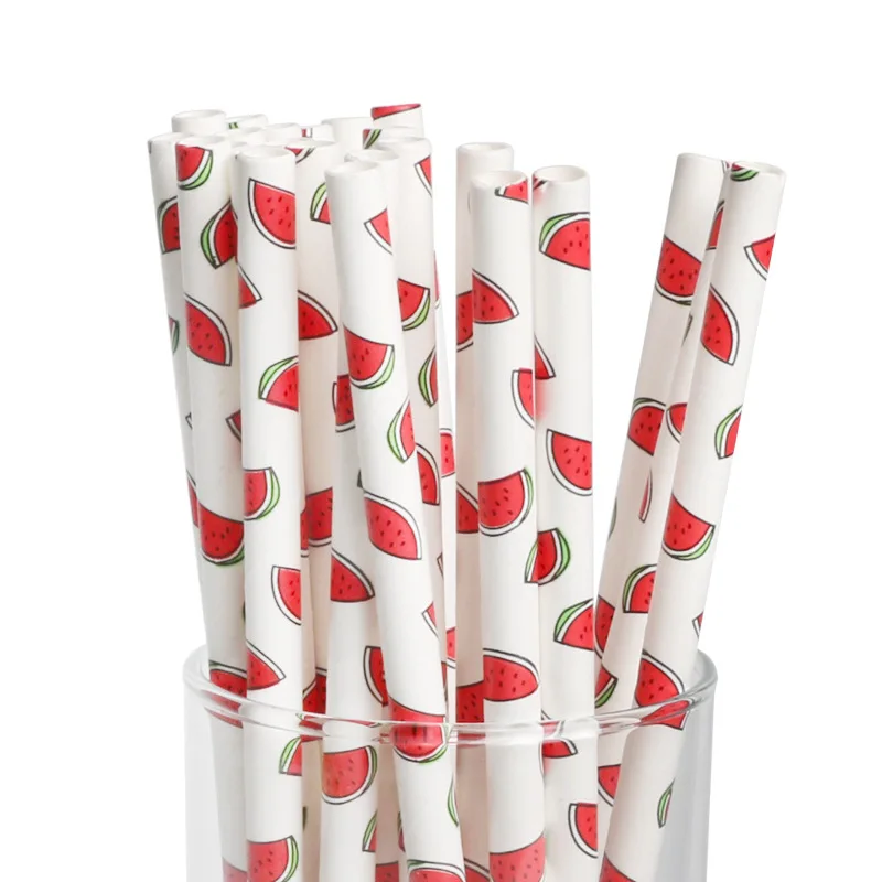 250pc/lot Polka Dots/Black Stripe/Watermelon Theme Christmas Wedding Birthday Party Pink Blue Red Green Colorful Drinking Straws | Дом и сад