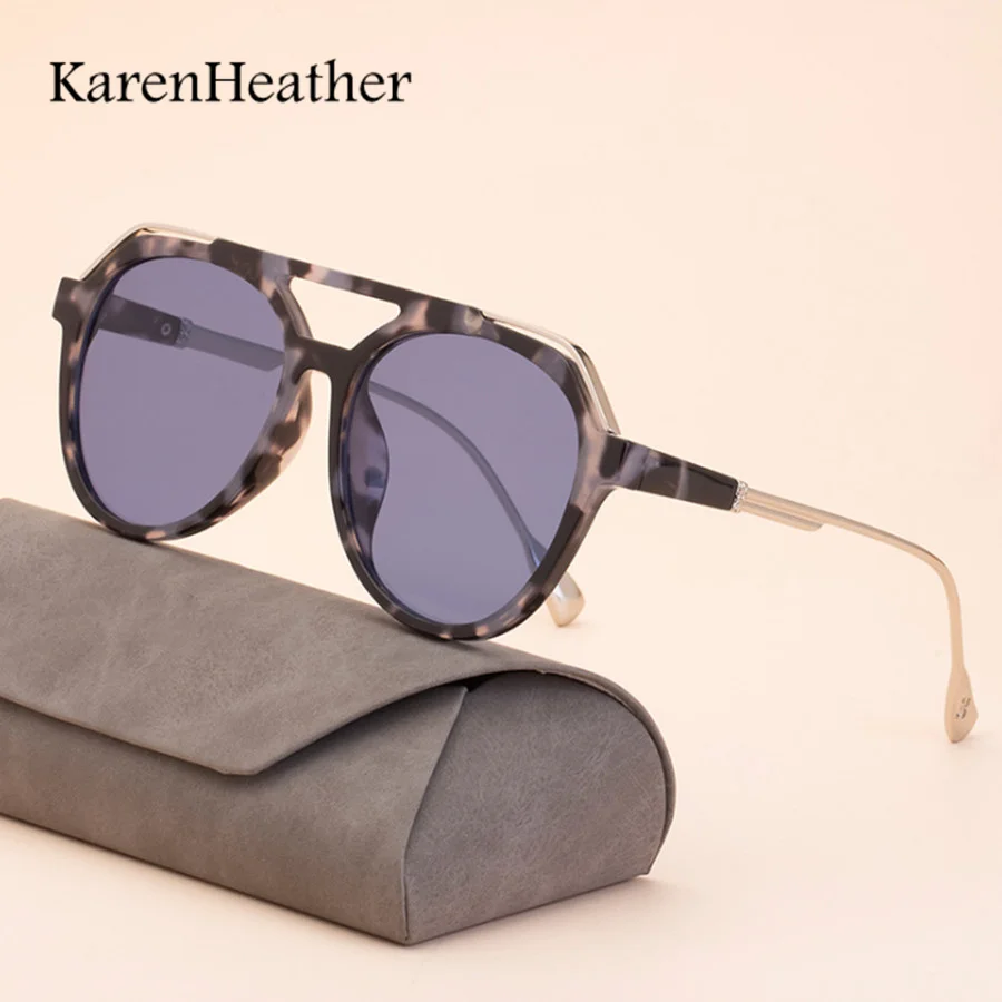 

KarenHeather 2021 Fashion Retro Sunglasses For Women Men Luxury Designer Brand Vintage Eye Sun Glasses Oval Round UV400 Gafas De