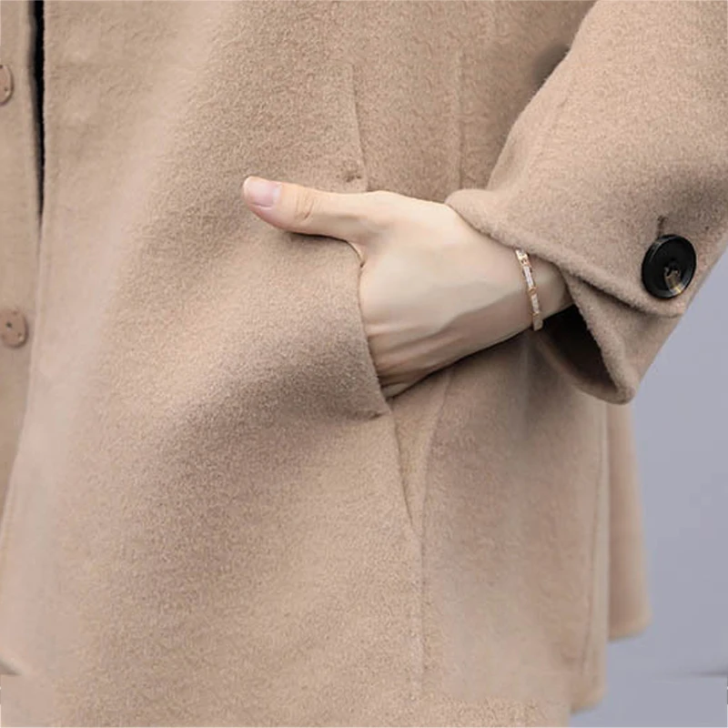 Женские осенние и зимние брюки большого размера из двух частей Шерстяная Рубашка