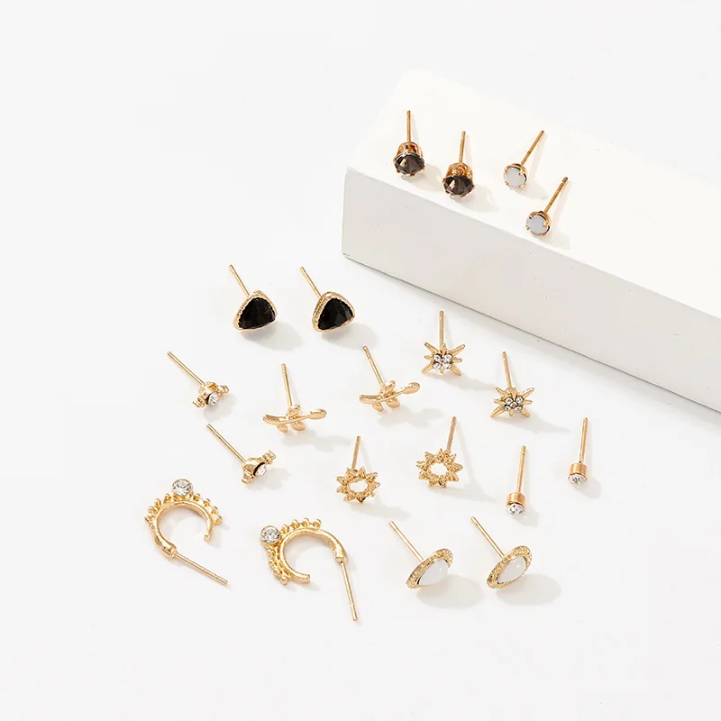 10 пар/уп. малых из нержавеющей стали серьги со шпилькой для женщин модные