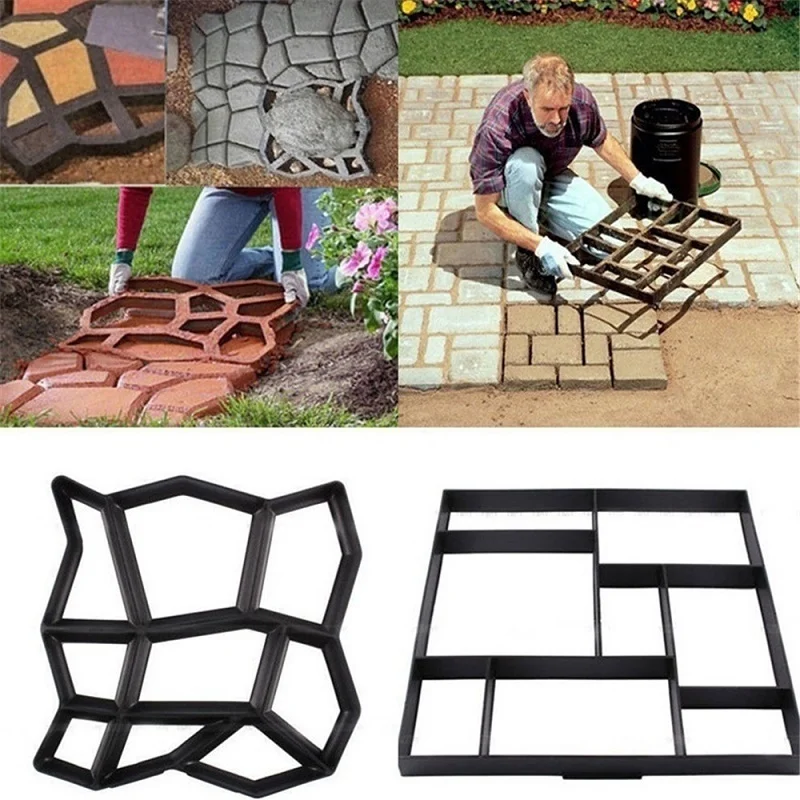 

Path Maker Mold Reusable Concrete Cement Stone Design Paver Walk Mould Concrete Moldes Paving Mold Home Garden Floor Roadmodel