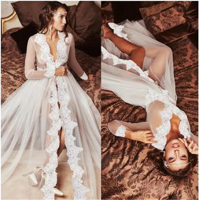 Женское прозрачное длинное платье кружевное Сетчатое с глубоким V-образным