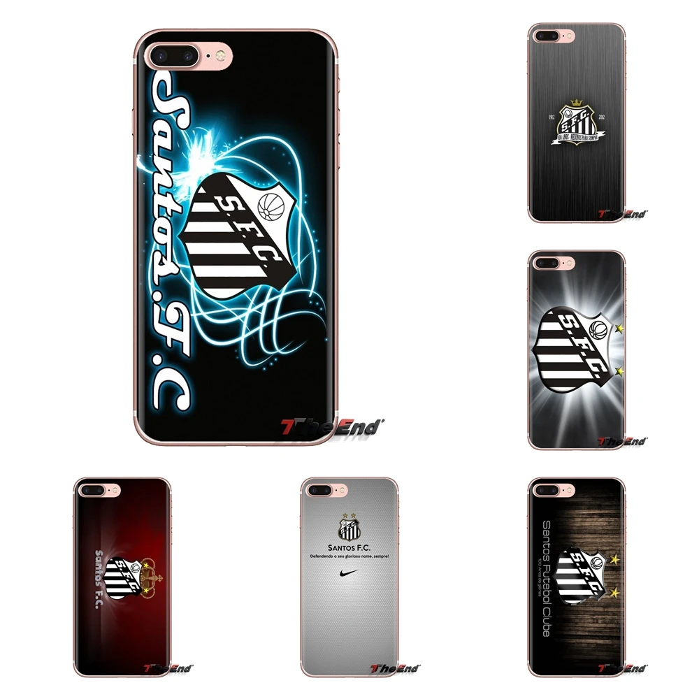 Чехол сумка из ТПУ с логотипом футбольного клуба Santos FC для Huawei G7 G8 P7 P8 P9 P10 P20 P30 Lite