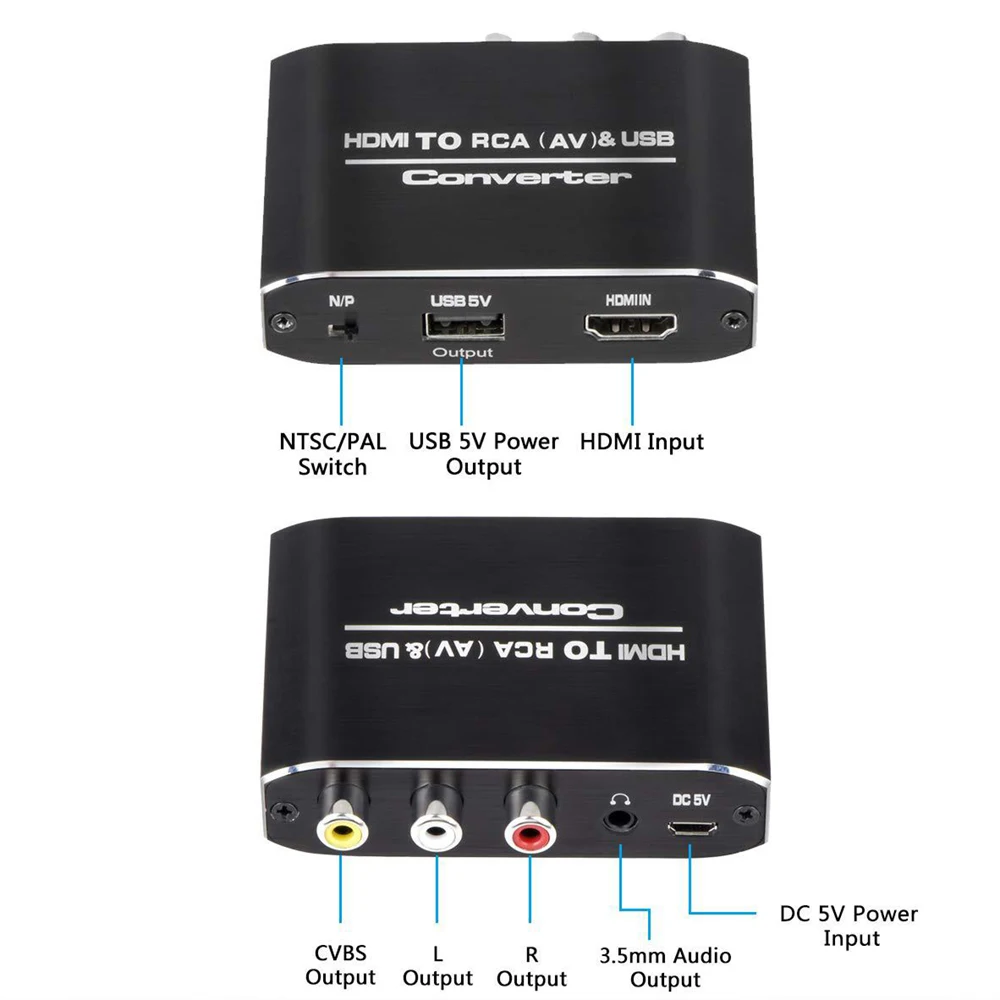 Преобразователь Hdmi-AV RCA адаптер с аудио-видео Full 1080P выход Hdmi-аудио-видео для