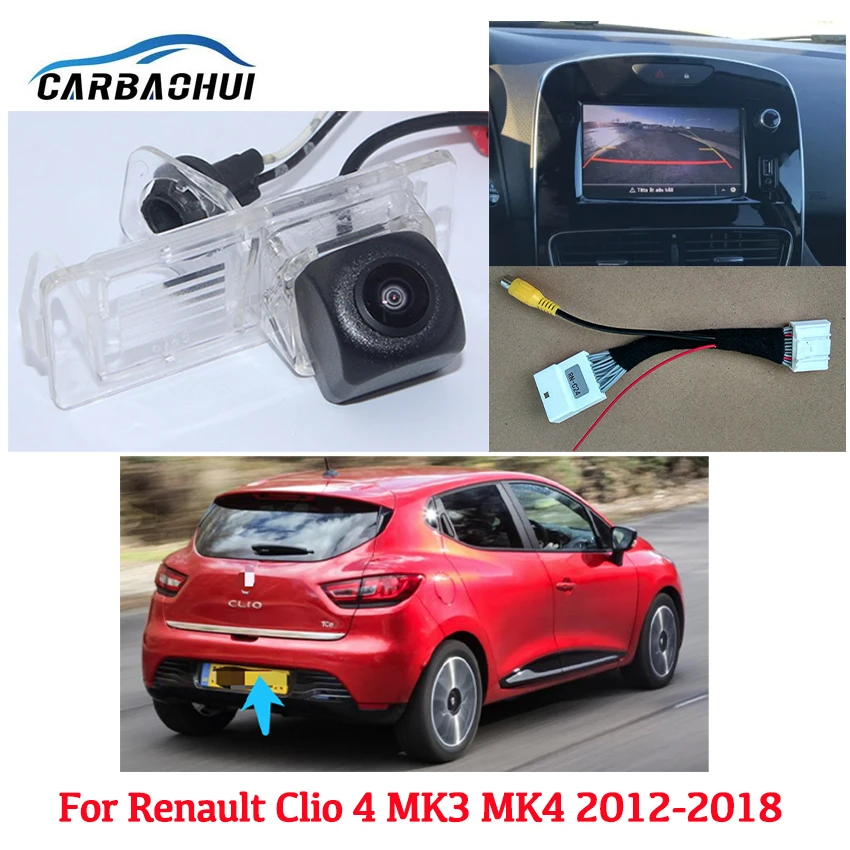 

Автомобильная парковочная камера заднего вида для Renault Clio 4 IV MK3 MK4 2012 ~ 2017 2018 CCD full HD ночное видение водонепроницаемая