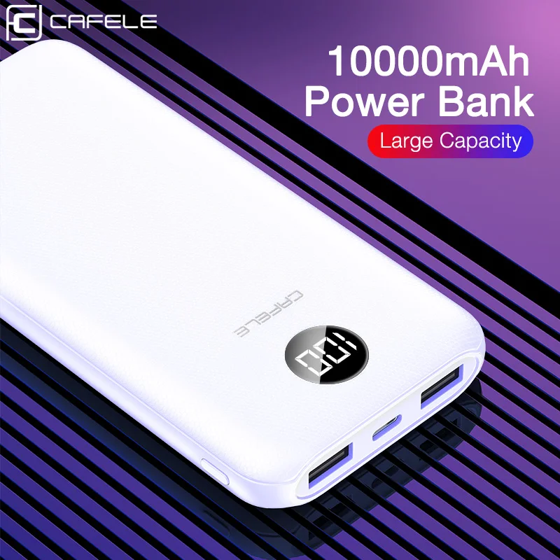 CAFELE внешний аккумулятор 10000 мАч двойной портативный быстрая зарядка Внешний для