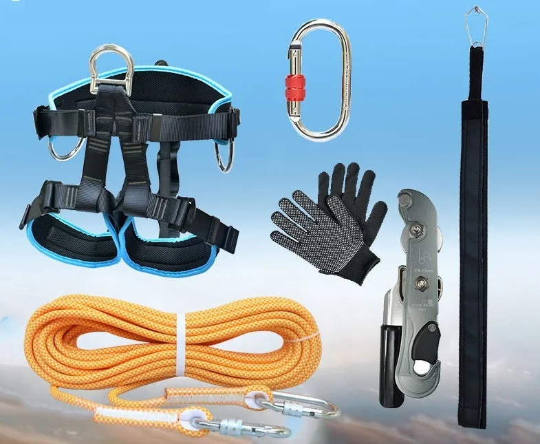 80М-90М 2700КГ 10.5ММ Антипаника быстрого спуска веревка воздушной работы средства безопасности страховки рабочих спортивный страховочный снаряжение на открытом воздухе оборудование для обвязки.