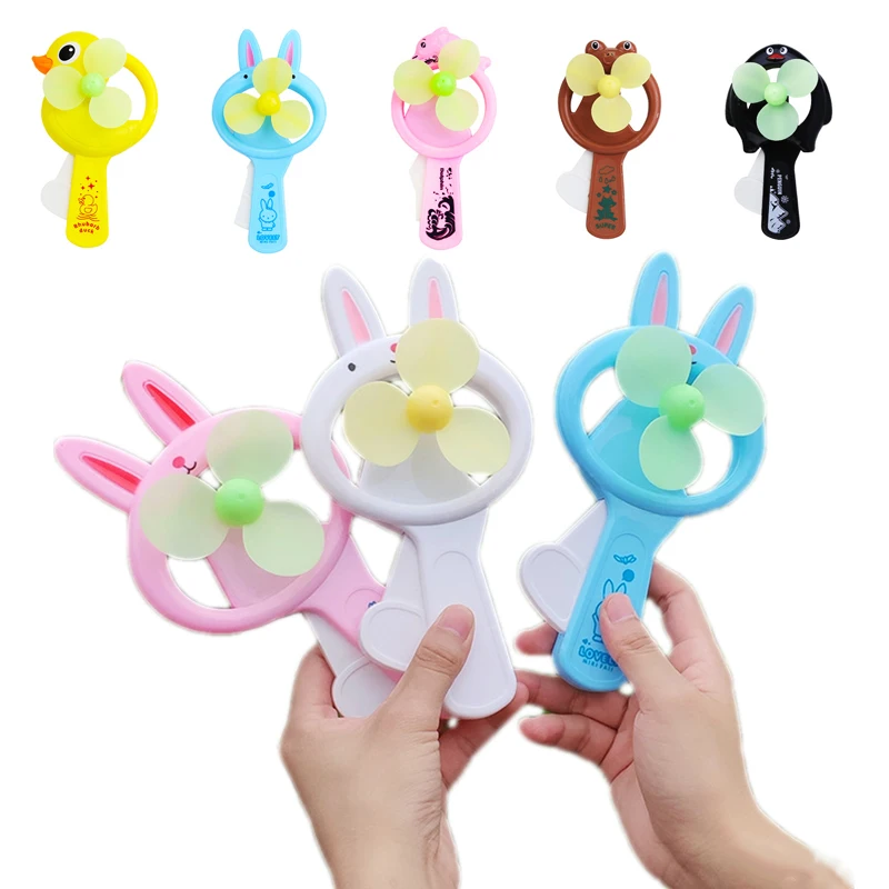 Мини вентилятор ручной работы с мультяшными животными оптовая продажа летних