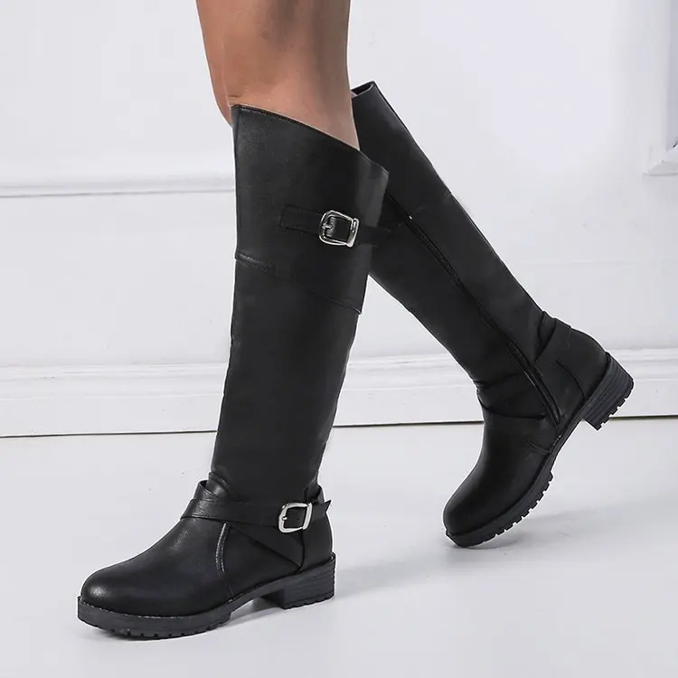 Лидер продаж весенне осенние высокие сапоги женская модная кожаная обувь с